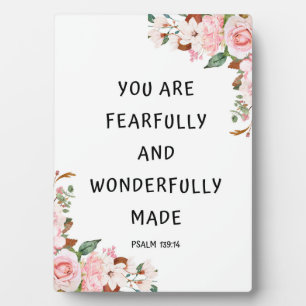 Psalm 139:14, You Are Fearfully And Wonderfully Plaque