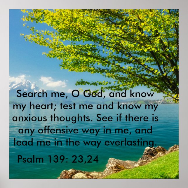 Psalm 139:23-24 poster (Front)