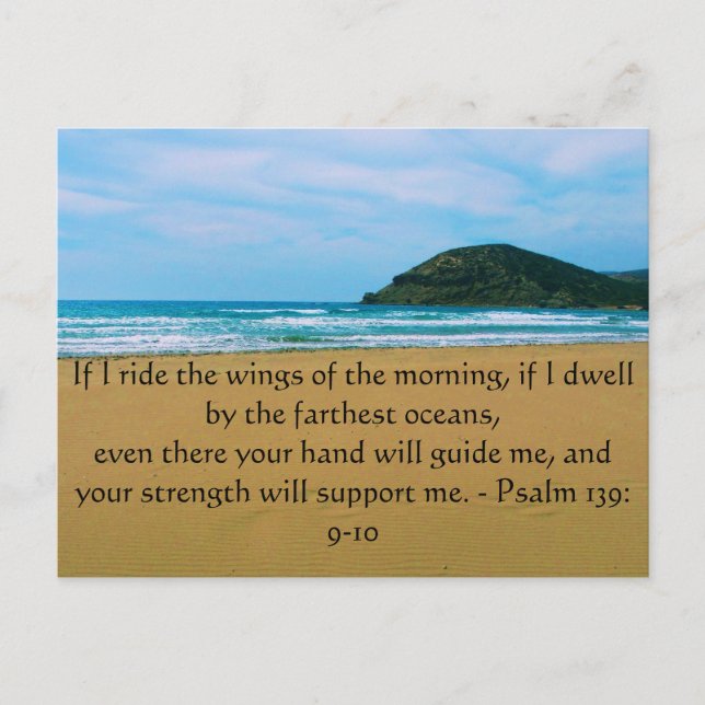 Psalm 139: 9-10 BEAUTIFUL BIBLICAL QUOTATION Postcard (Front)