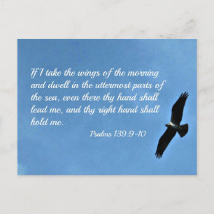 Psalm 139:9-10 If I take the wings of the morning Postcard