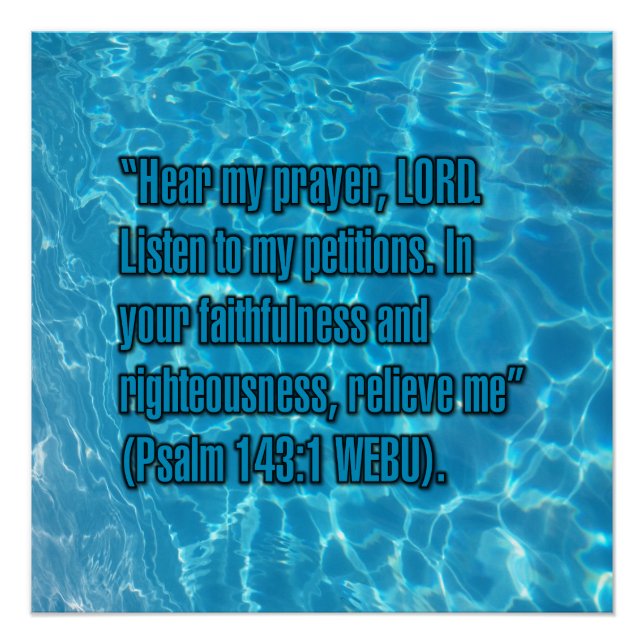 Psalm 143:1 WEBU Poster (Front)