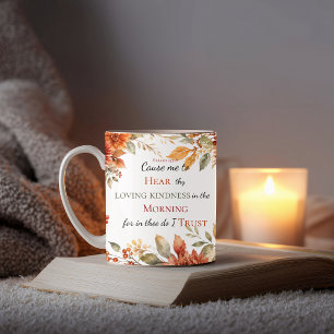 Psalm 143:8 Morning Trust – Autumn Floral Mug