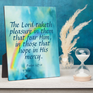 Psalm 147:11 plaque