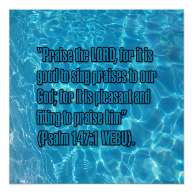 Psalm 147:1 WEBU Poster (Front)