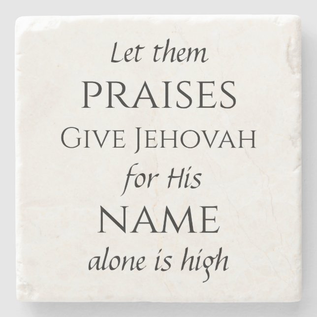 Psalm 148 stone coaster 5/6 (Front)