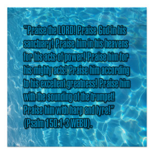 Psalm 150:1-3 WEBU Poster