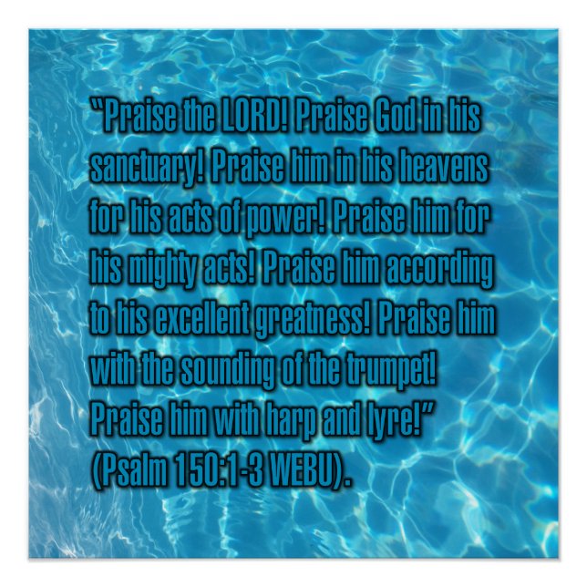Psalm 150:1-3 WEBU Poster (Front)