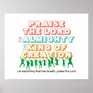 Psalm 150   PRAISE THE LORD Customisable Christian Poster