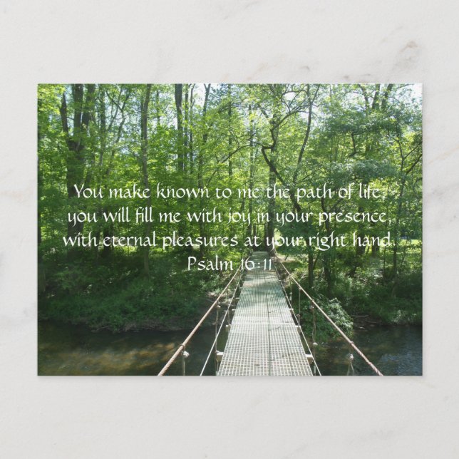 Psalm 16:11 French Creek Bridge Postcard (Front)