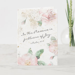 Psalm 16:11 In His Presence is Fullness of Joy Card