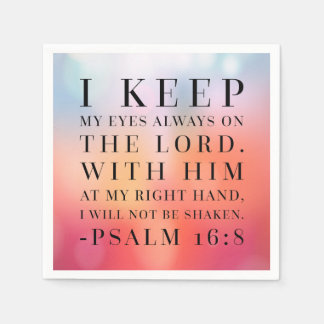 Psalm 16:8 Bible Quote Napkin