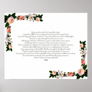Psalm 16, Bible Verse, Wall Decor
