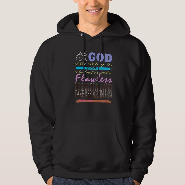 Psalm 1830 Verse Bible Scripture Premium Hoodie (Front)