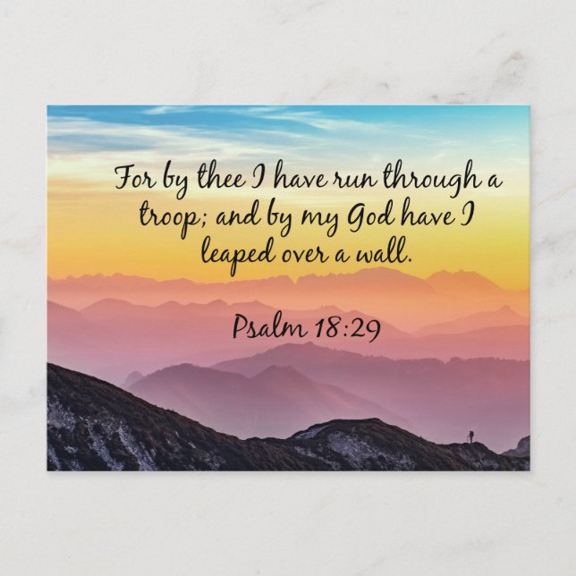 Psalm 18:29 postcard (Front)