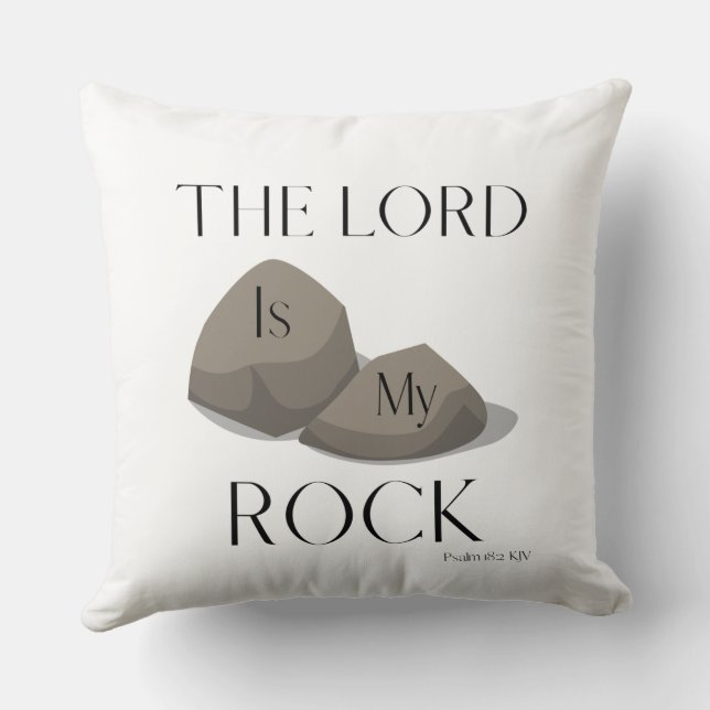 Psalm 18:2 Bible Scripture Quote KJV Cushion (Back)