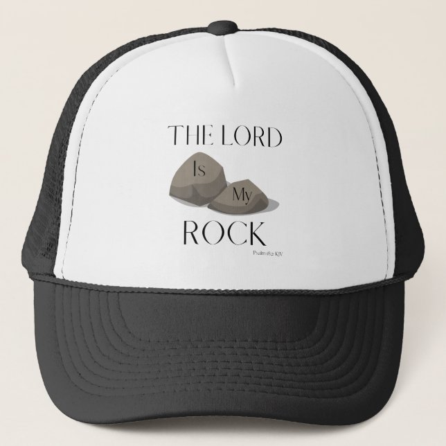 Psalm 18:2 Bible Scripture Quote KJV Trucker Hat (Front)