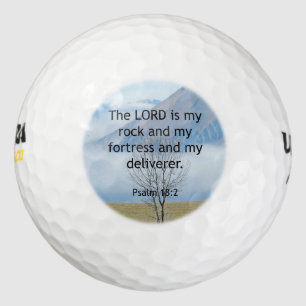 Psalm 18:2, Scripture (larger text) Golf Balls