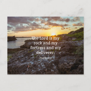 Psalm 18:2, scripture verse postcard