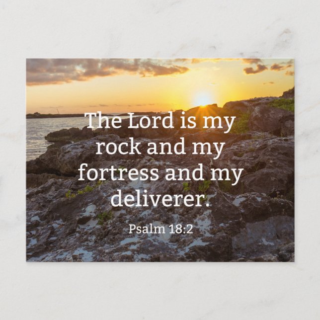 Psalm 18:2, scripture verse postcard (Front)