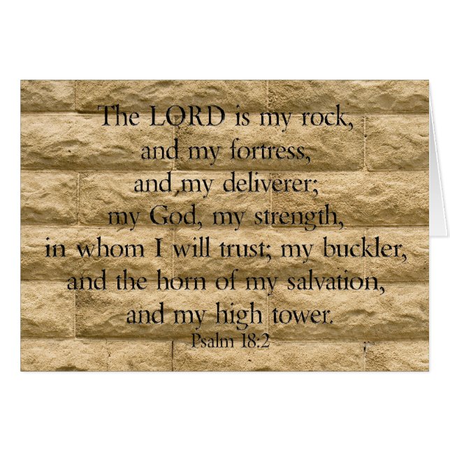 Psalm 18:2 The Lord is my rock and my fortress (Front Horizontal)