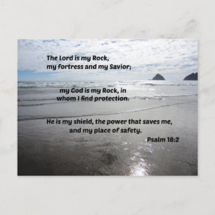 Psalm 18:2 The Lord is my Rock, my fortress Holiday Postcard