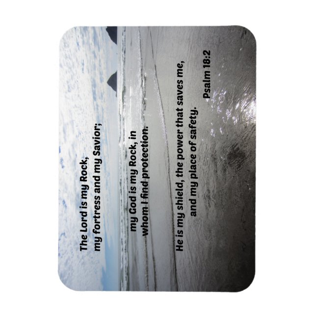 Psalm 18:2 The Lord is my Rock, my fortress Magnet (Vertical)
