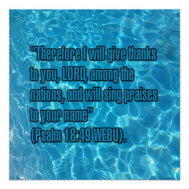 Psalm 18:49 WEBU Poster (Front)