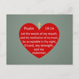 Psalm 19:14 postcard