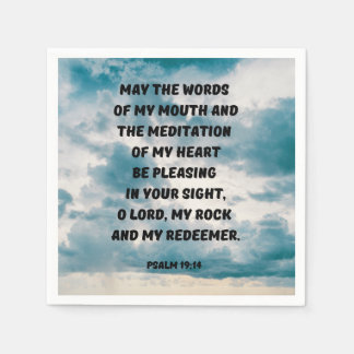 Psalm 19:14 Prayer Bible Verse Napkin