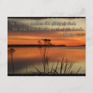 PSALM 19:1 BIBLE SCRIPTURE HEAVENS DECLARE GLORY POSTCARD