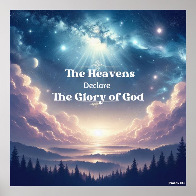 Psalm 19:1 Christian poster (Front)