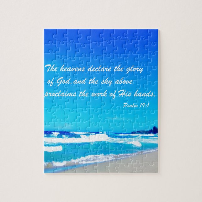 Psalm 19:1 jigsaw puzzle (Vertical)