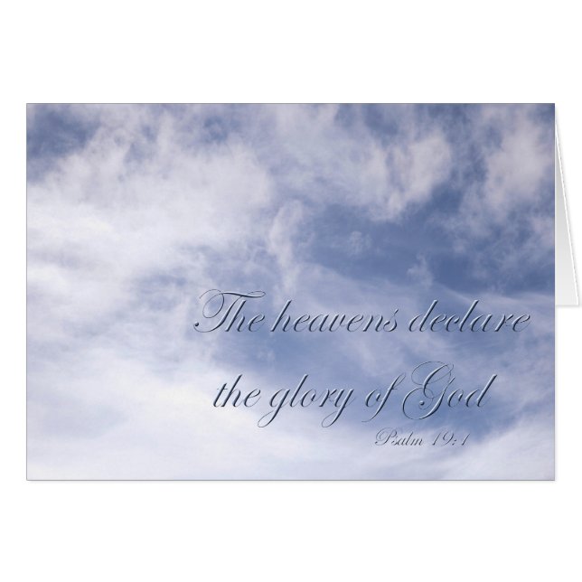 Psalm 19:1 The heavens declare the glory of God (Front Horizontal)