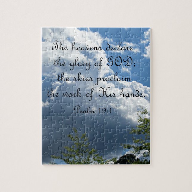 Psalm 19:1 The heavens declare the glory of God Jigsaw Puzzle (Vertical)