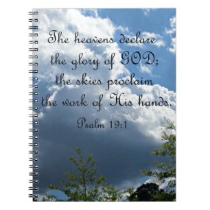 Psalm 19:1 The heavens declare the glory of God Notebook