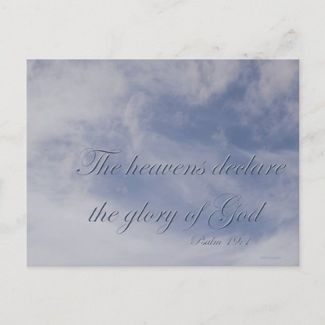 Psalm 19:1 The heavens declare the glory of God Postcard (Front)