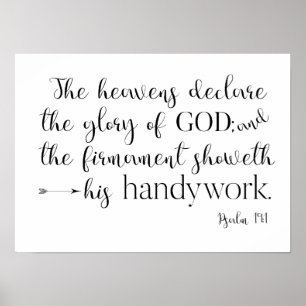 Psalm 19:1 Typography poster