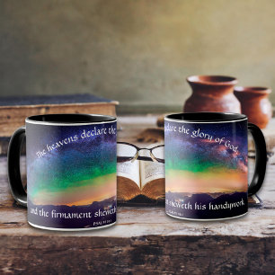 Psalm 19 Galaxy Sky Inspirational Christian  Mug