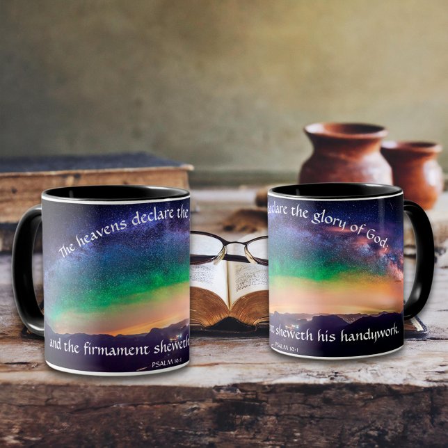 Psalm 19 Galaxy Sky Inspirational Christian  Mug (Creator Uploaded)