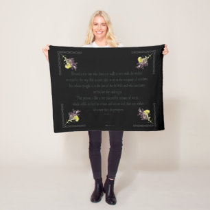 PSALM 1:1-3 Botanic Design, Fleece Blanket
