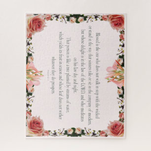 PSALM 1:1-3 Botanic Design, Jigsaw Puzzle