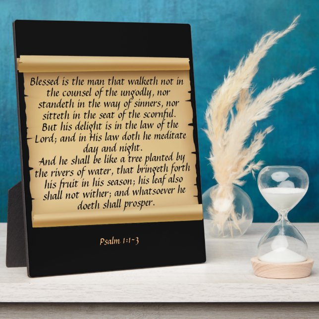 Psalm 1:1-3   plaque (Side)