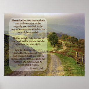 PSALM 1, 1-3 POSTER