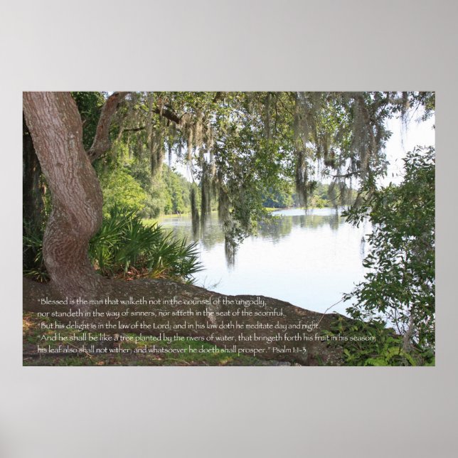 Psalm 1:1-3 Scripture Poster (Front)
