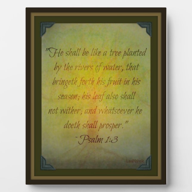 Psalm 1:3 Scripture Plaque (Front)