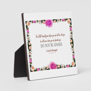 Psalm 1 Art - Blessed Righteous with Floral Design Plaque
