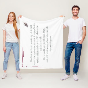 PSALM 1, does not walk in step with the wicked Fleece Blanket