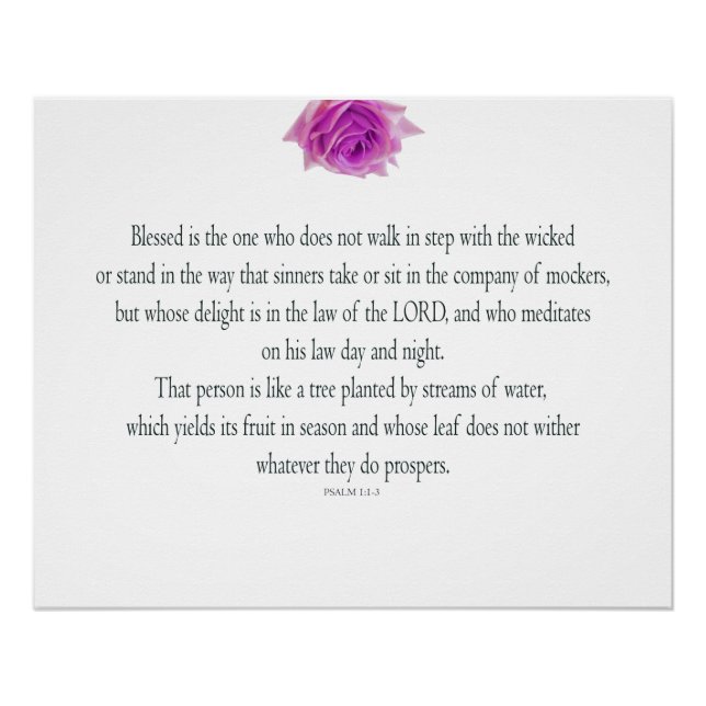 Psalm 1, Flower, Poster (Front)