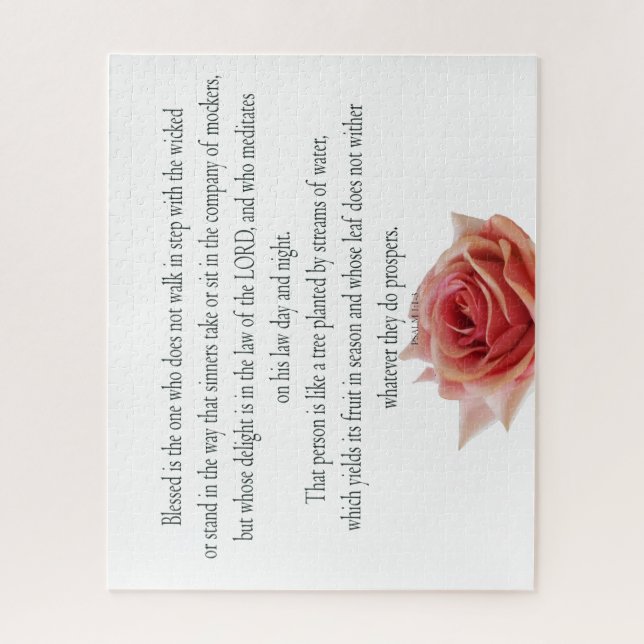 Psalm 1, Law day and Night, Streams of Waters, Jigsaw Puzzle (Vertical)