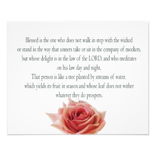 Psalm 1, Law day and Night, Streams of Waters, Photo Print